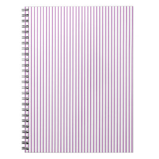 Purple and White Pinstripe Notebook