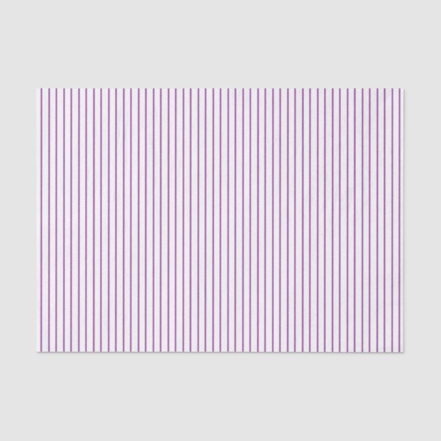 Purple and White Pinstripe Tissue Paper (Front)