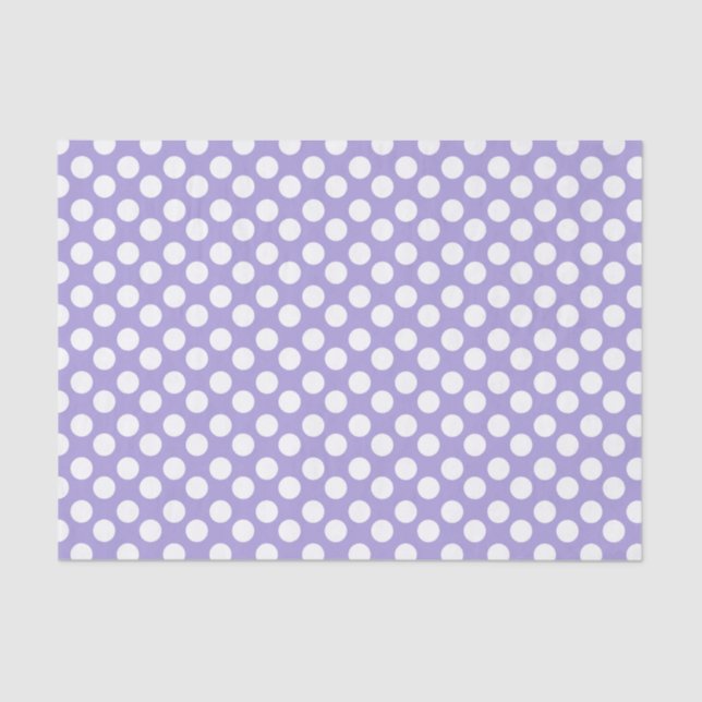 Purple and White Polka Dot Tissue Paper (Front)