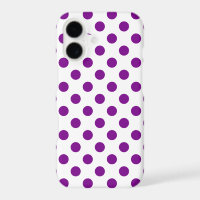 Purple and white polka dots
