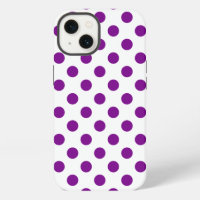 Purple and white polka dots Case-Mate iPhone case
