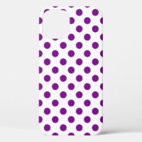 Purple and white polka dots