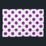 Purple and white polka dots kitchen towel<br><div class="desc">Purple and white polka dots</div>