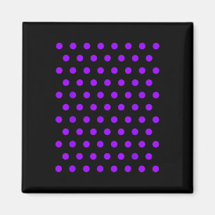 Purple And White Polka Dots T Shirt  Magnet