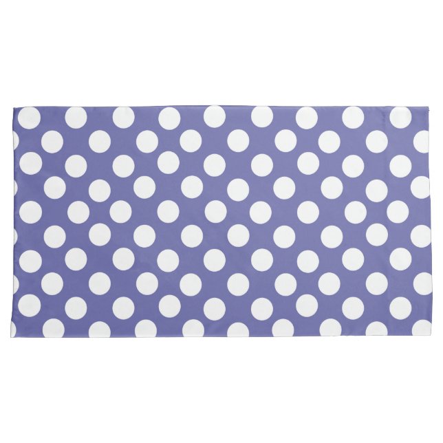 Purple and white retro polka dots    pillowcase (Front-Right)