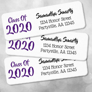 Purple and White School Colours Class Year Address