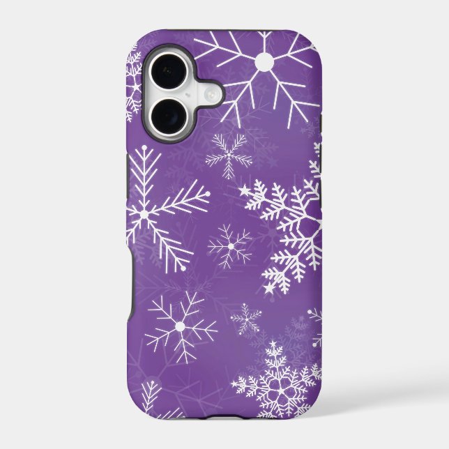 Purple and White Snowflake Pattern (Back)