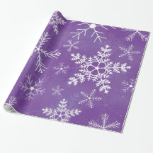 Purple and White Snowflake Pattern