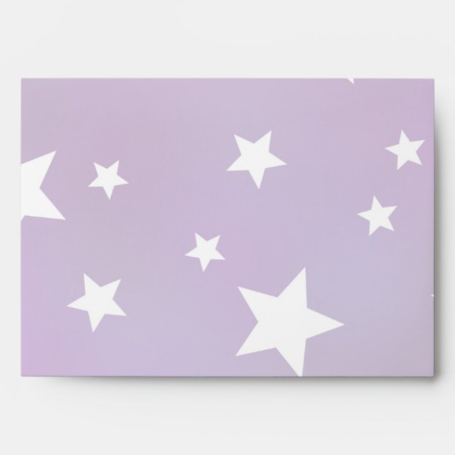 Purple and White Star Pattern Envelopes (Front)