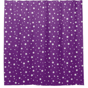 Purple and White Stars Celestial Sky