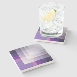 Purple and white stone coaster