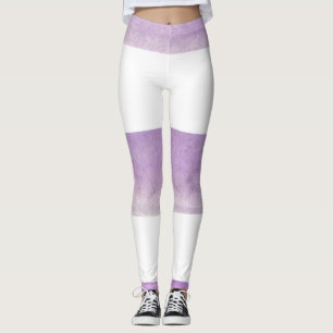 Purple and white stripe Leggings