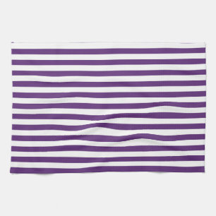 Purple and White Stripes Kitchen Towel
