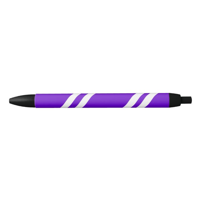 Purple and White Stripes Pen (Front)