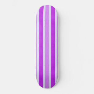 Purple and White Stripes Skateboard