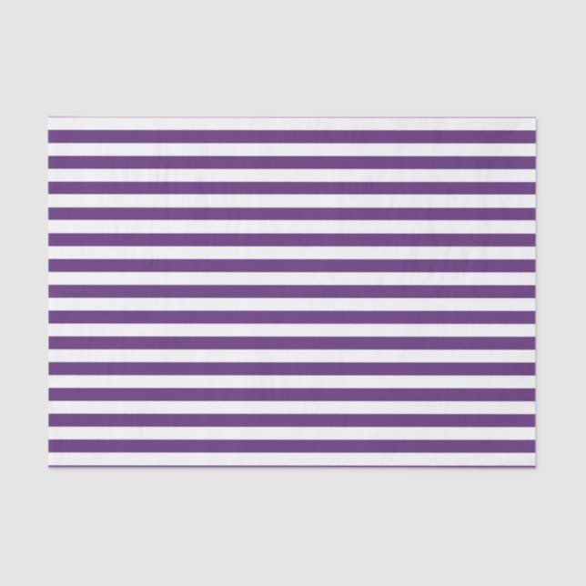 Purple and White Stripes Tissue Paper (Front)