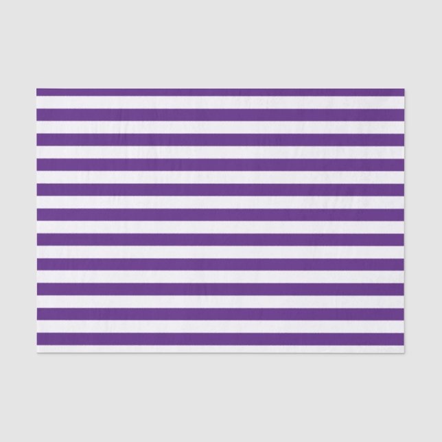 Purple and White Stripes Tissue Paper (Front)
