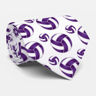 Purple and White 🏐 Volleyball Tie