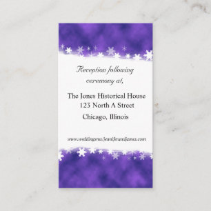 Purple and White Wedding enclosure cards