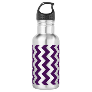 Purple and White Zigzag 532 Ml Water Bottle