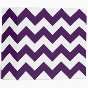 Purple and White Zigzag Binder