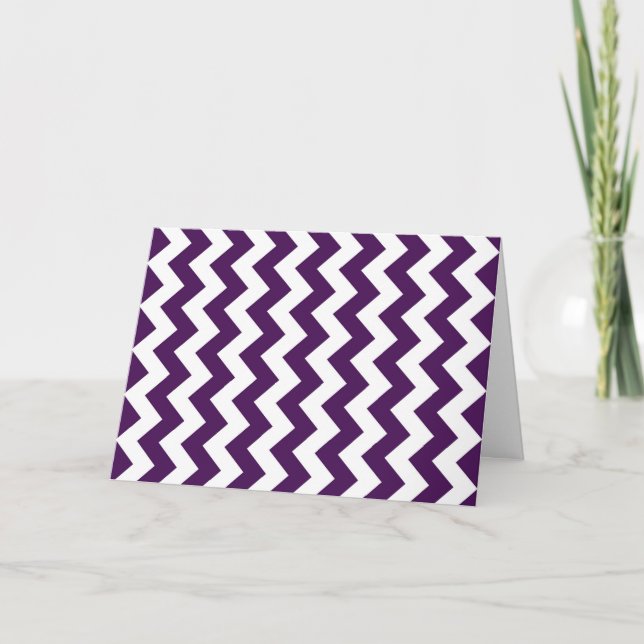 Purple and White Zigzag Card (Front)