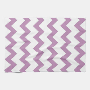 Purple and white zigzag chevron design kitchen towel