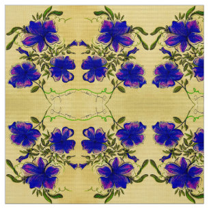 Purple and Yellow Floral Fabric