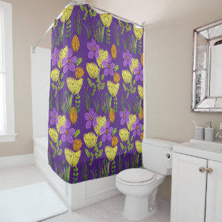 Purple and yellow flowers