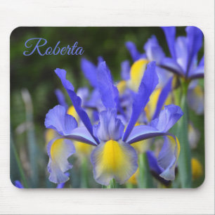 Purple and Yellow Iris *Personalize* Mouse Pad