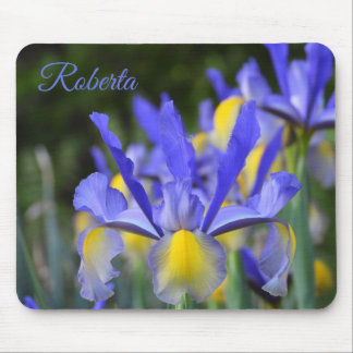 Purple and Yellow Iris *Personalize* Mouse Pad