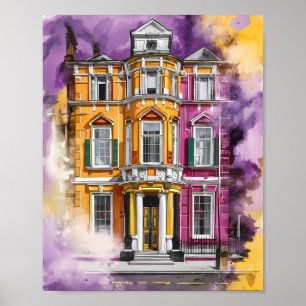 Purple and Yellow Reverie Poster