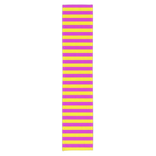 Purple and Yellow Stripes Design Short Table Runner