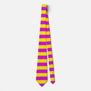 Purple and Yellow Stripes Design Tie