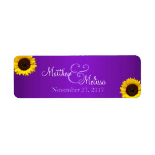 Purple and Yellow Sunflower Stamp