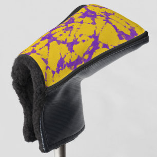 Purple and Yellow Tie Dye Golf Head Cover