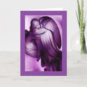 Purple Angel Greeting Card