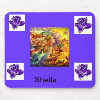 purple angel mouse pad