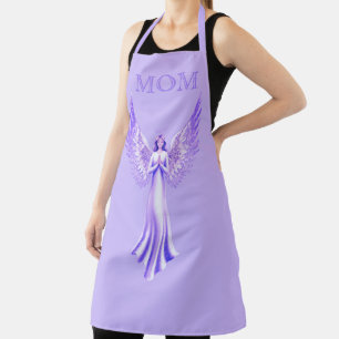 Purple Angel With Sparkly Wings   Mom Apron