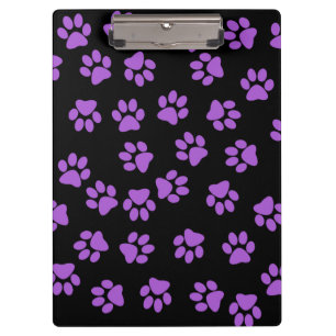 Purple Animal Footprints Clipboard