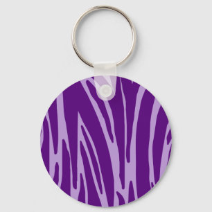 Purple Animal Print Keychain
