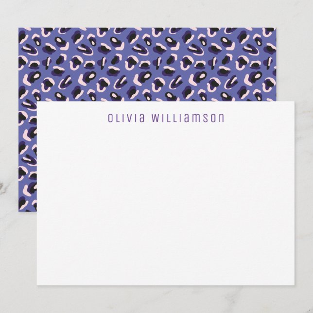 Purple Animal Print  pattern Card (Front/Back)