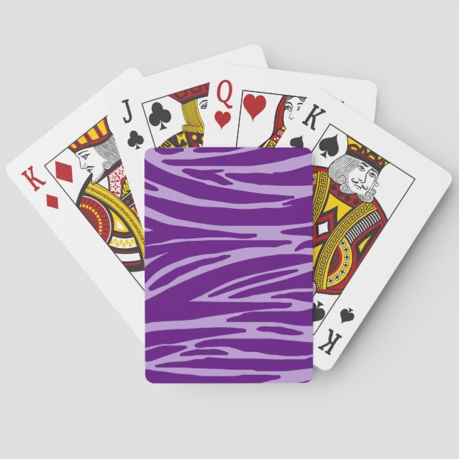 Purple Animal Print Playing Cards (Back)