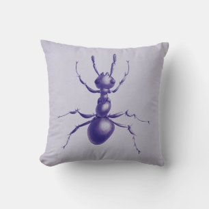 Purple Ant Bug Insect Digital Art Throw Pillow