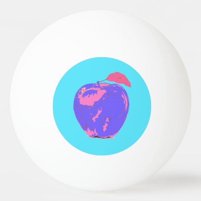 Purple Apple Pop Art Ping Pong Ball (Front)