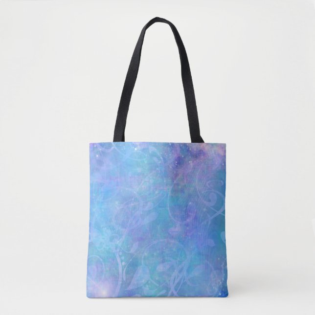 Purple, Aqua and Blue Abstract Design  Tote Bag (Front)