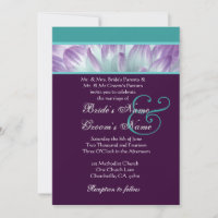Purple Aqua Blue Dahlia Petals Wedding Recycled