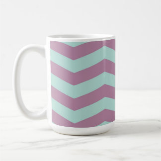 Purple/Aqua Chevron Mug