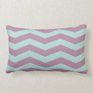 Purple/Aqua Chevron Throw Pillow