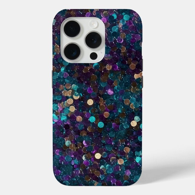Purple Aqua Mermaid Sparkle Case-Mate iPhone Case (Back)